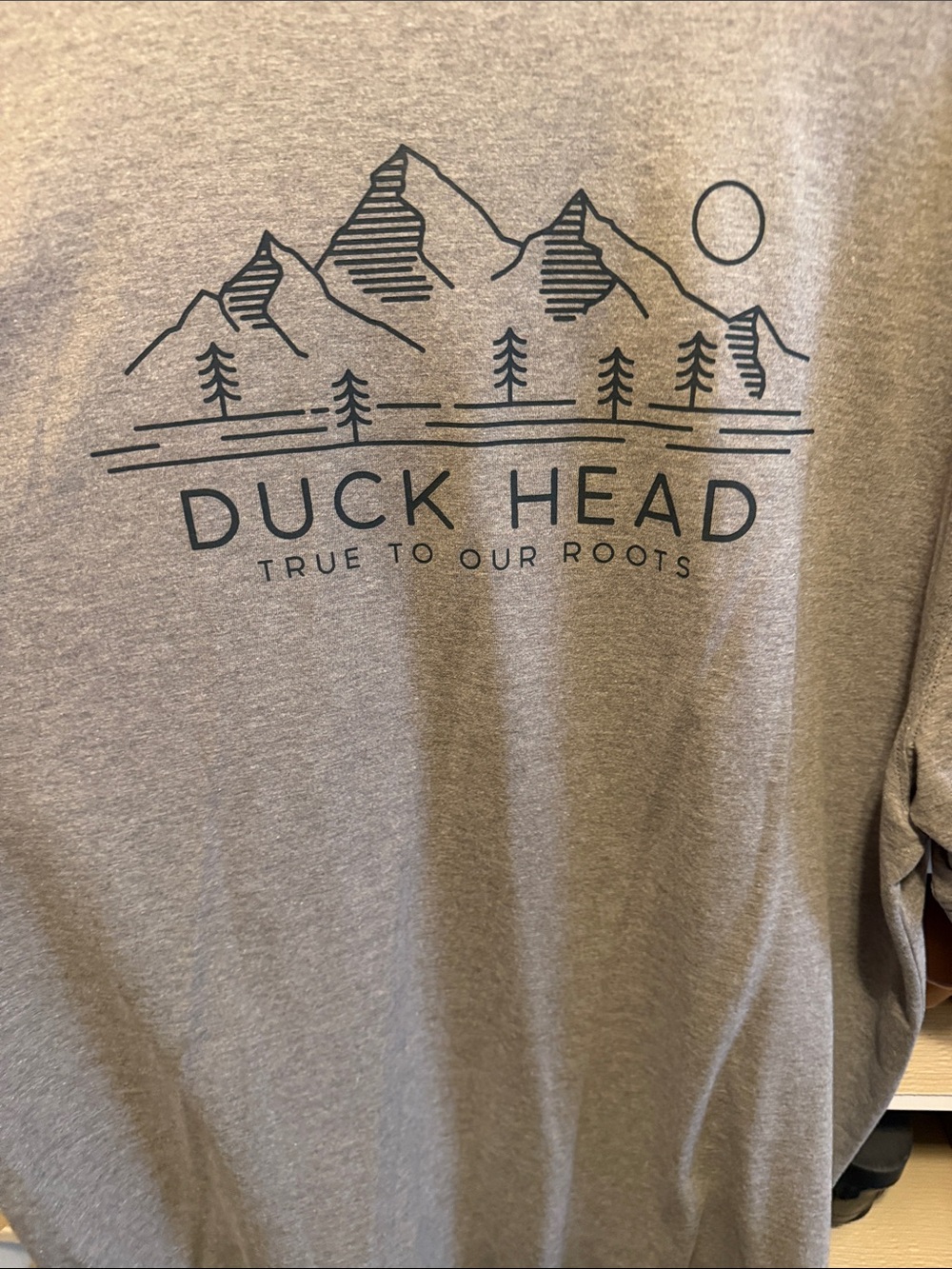 Duck Head Gray short Sleeve Graphic Tee - Mountain Logo